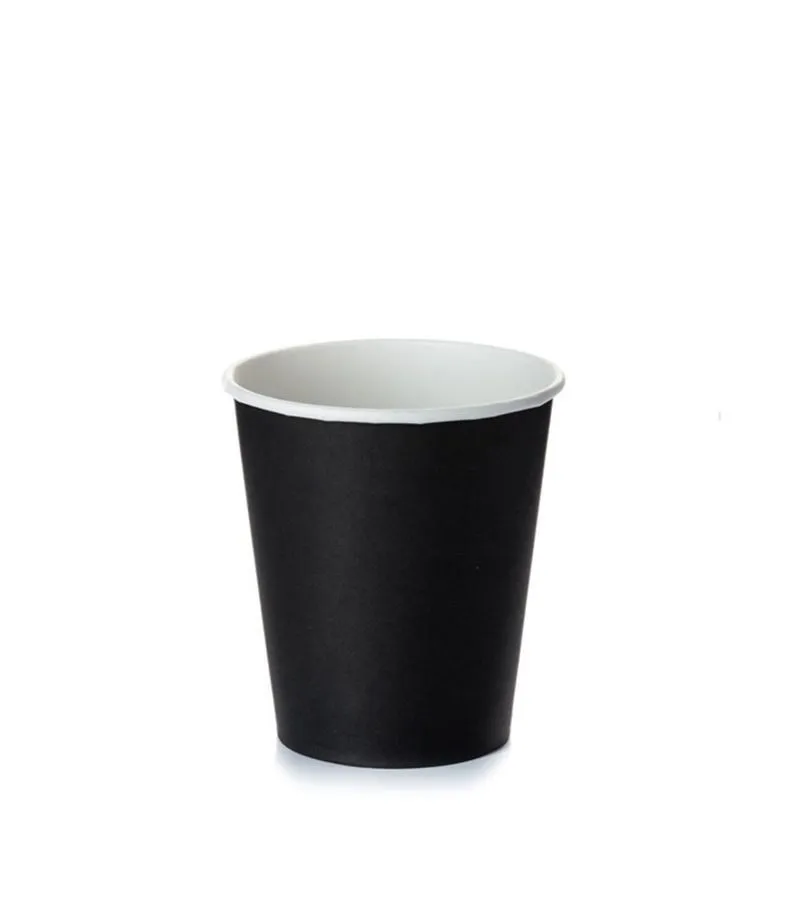 Стакан 250мл бум. д/гор.нап ЧЕРНЫЙ d-80 (50/1000)