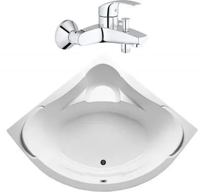 Комплект ванна K-Rossei + смеситель Cателия